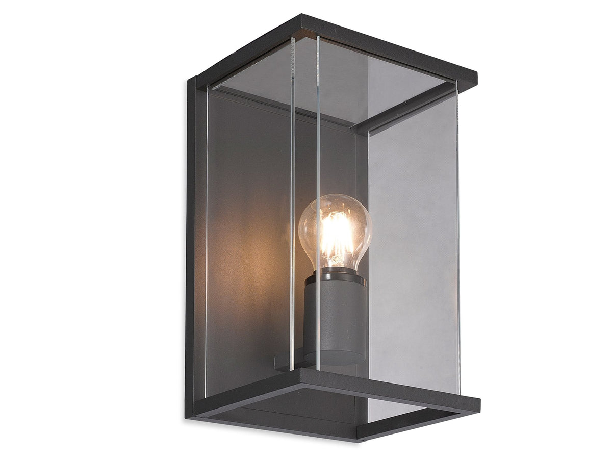 Carlton Wall Light- Graphite with Clear Glass