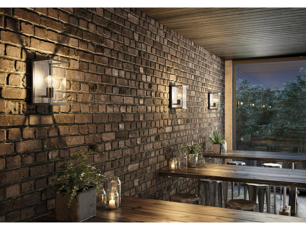 Carlton Wall Light- Graphite with Clear Glass