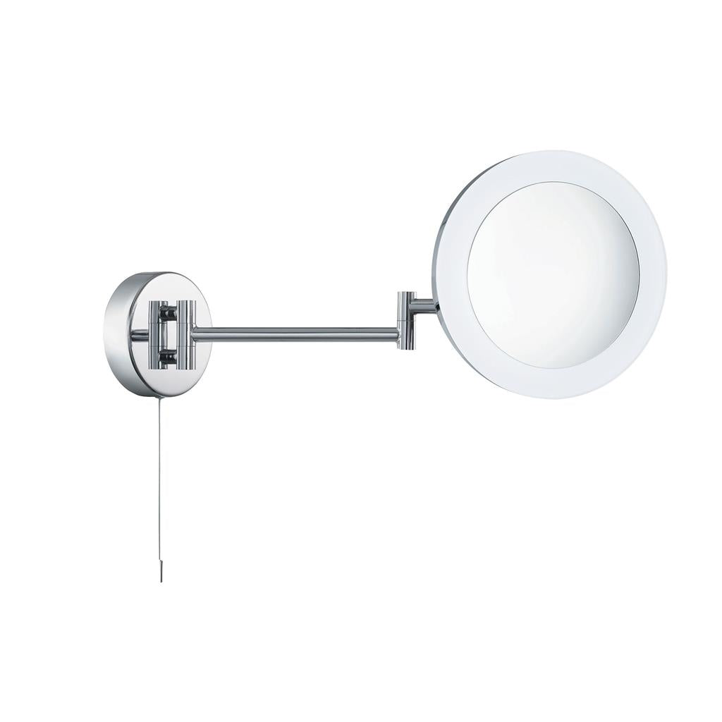 Magnifying Bathroom Mirror - Chrome Metal & Mirror