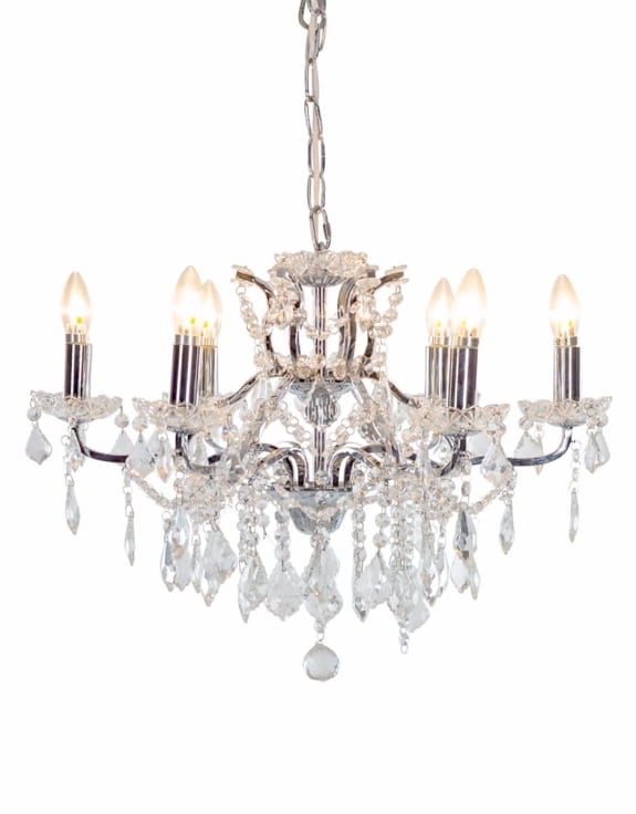 Jasmine 6/8/12Lt Chandelier Light - Various Finishes