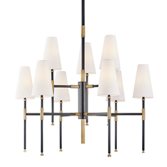Bowery 6/9Lt Chandelier - Bronze/Nickel