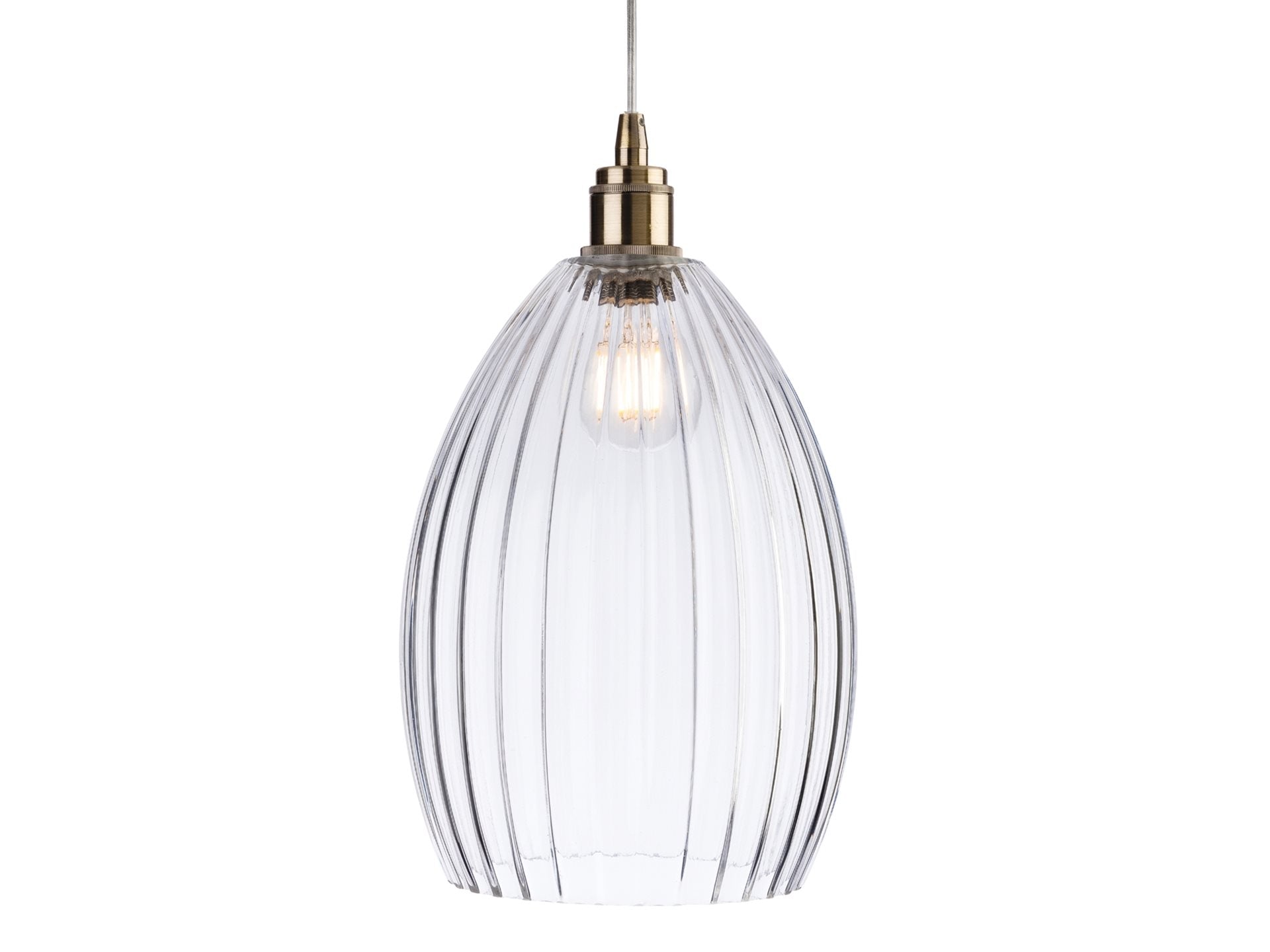 Victory Pendant- Antique Brass with Different Glass Finishes
