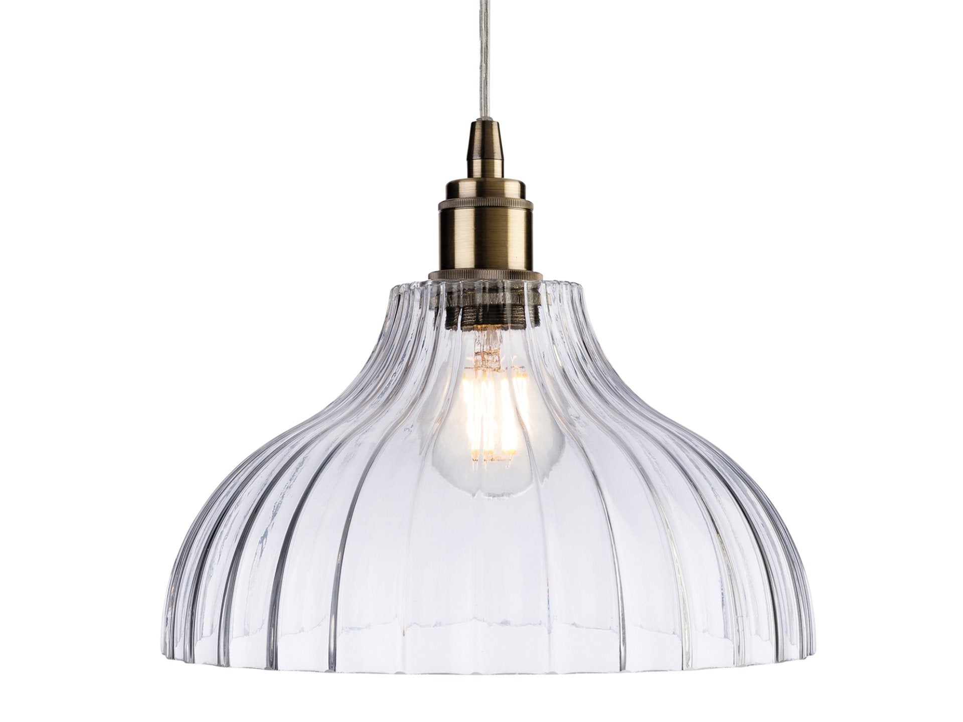 Victory Pendant- Antique Brass with Different Glass Finishes