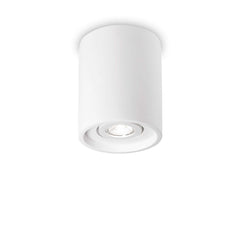 Oak 1Lt Round/Square Spotlight IP20  - White/Cement