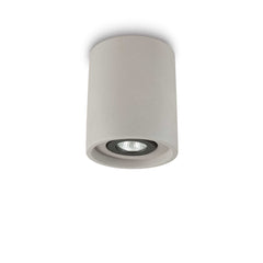 Oak 1Lt Round/Square Spotlight IP20  - White/Cement