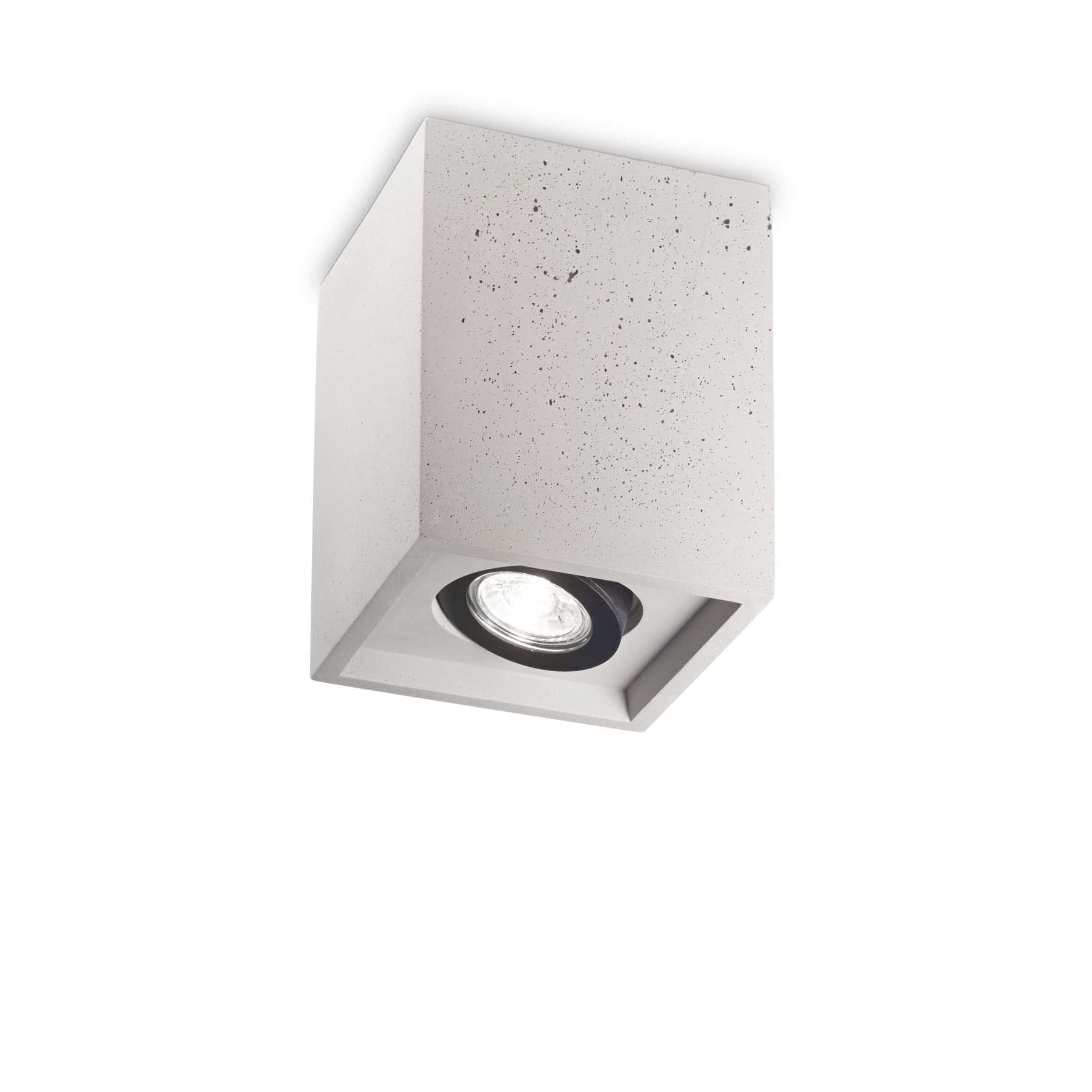 Oak 1Lt Round/Square Spotlight IP20  - White/Cement