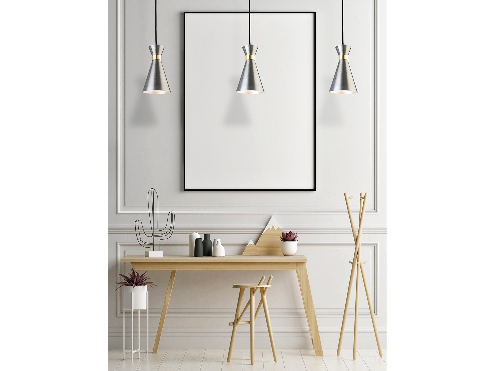 Ohio Pendant-  Antique Gold/ Silver/ Black Finishes
