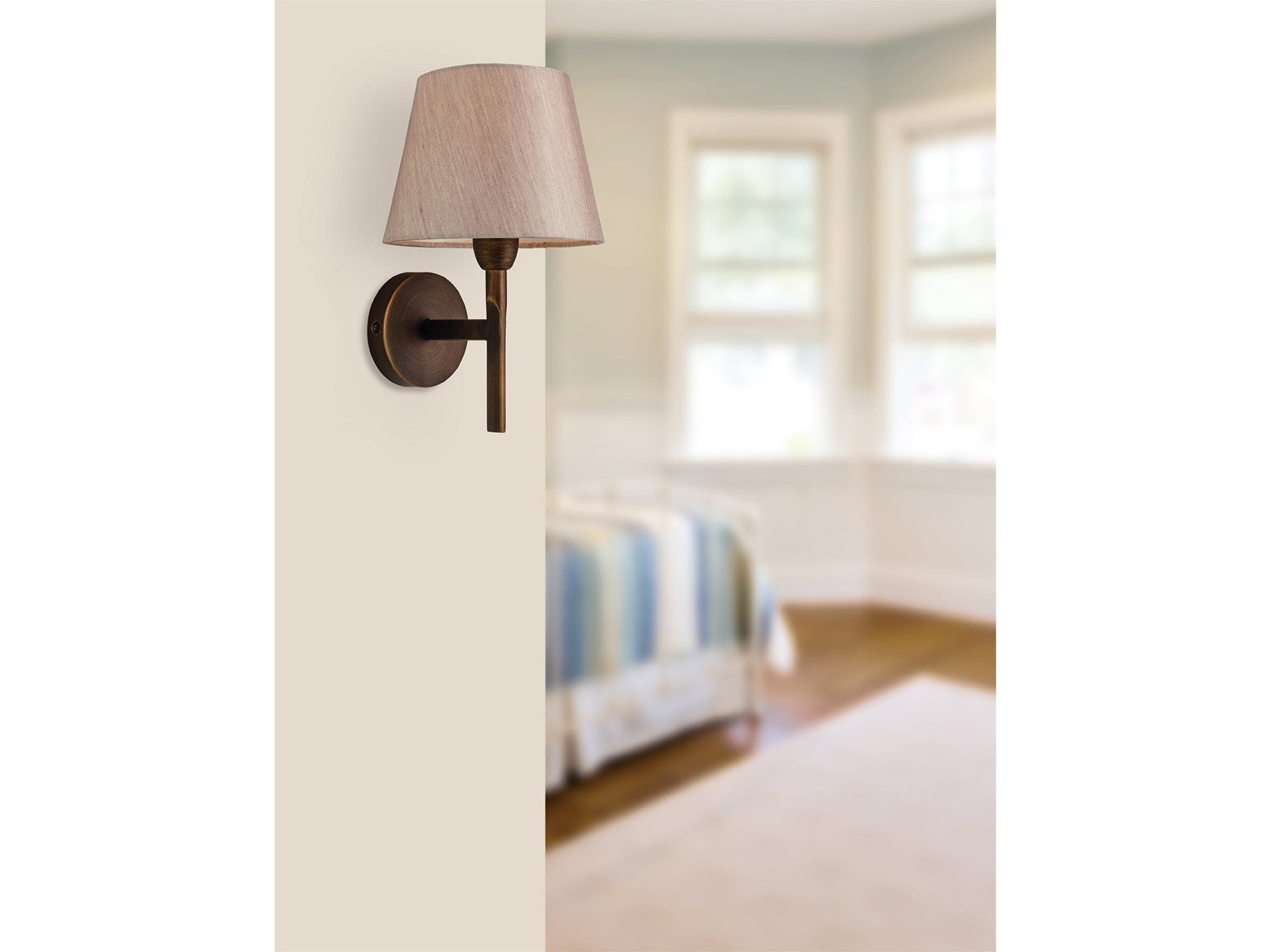 Transition Wall Light- Bronze/ Polished Steel