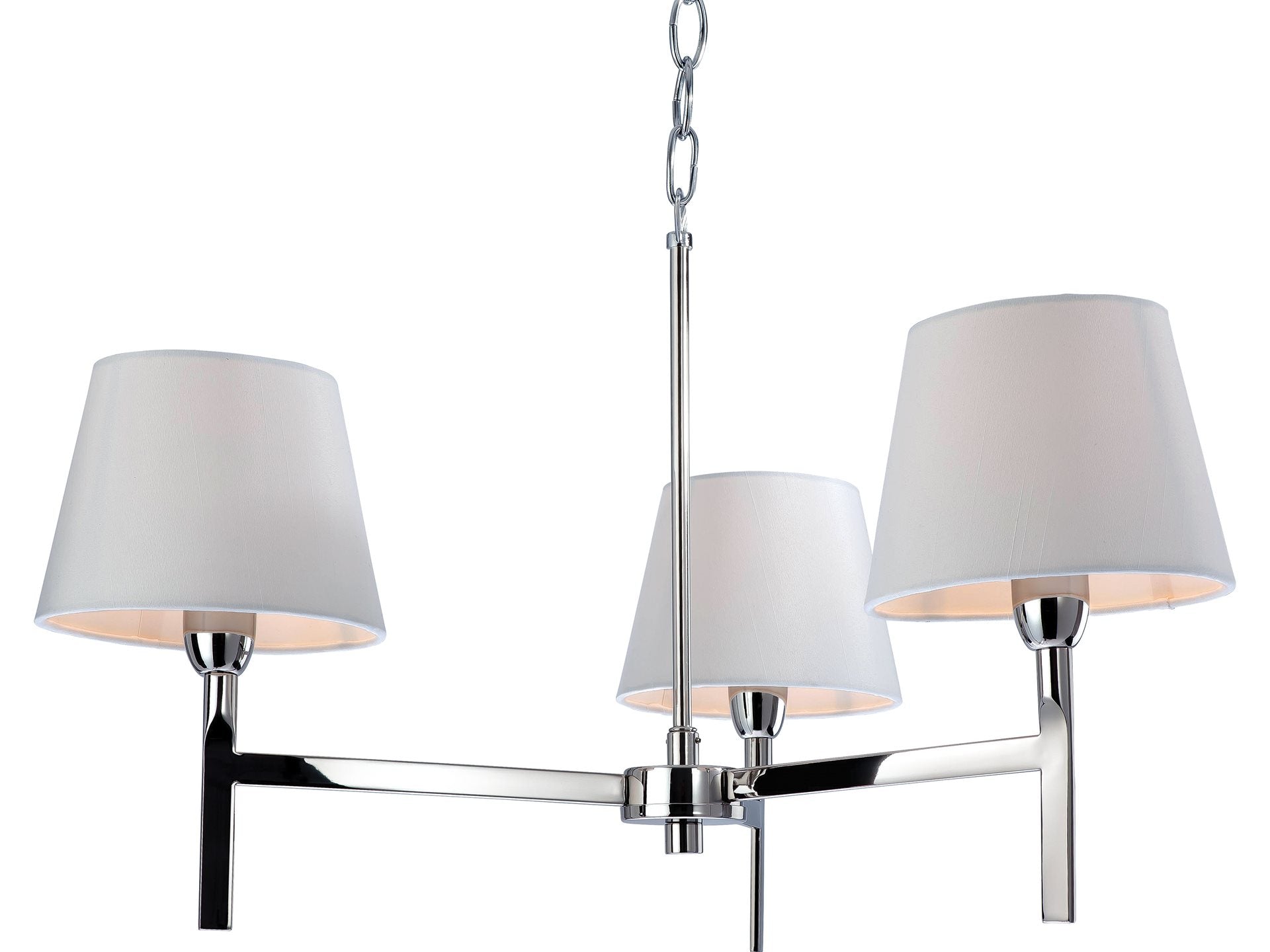 Transition 3/5 Light Fitting- Polished Stainless Steel with Cream Shade