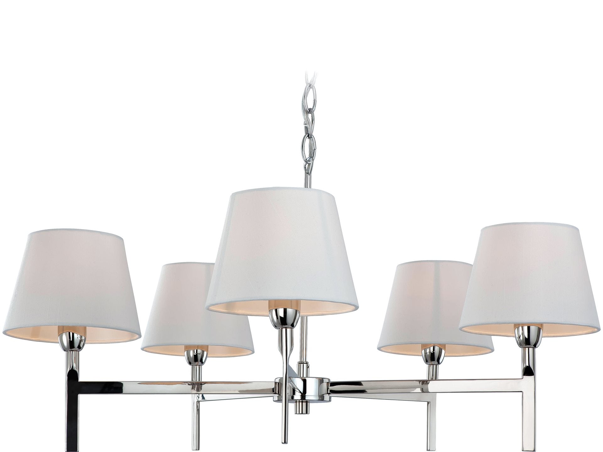 Transition 3/5 Light Fitting- Polished Stainless Steel with Cream Shade