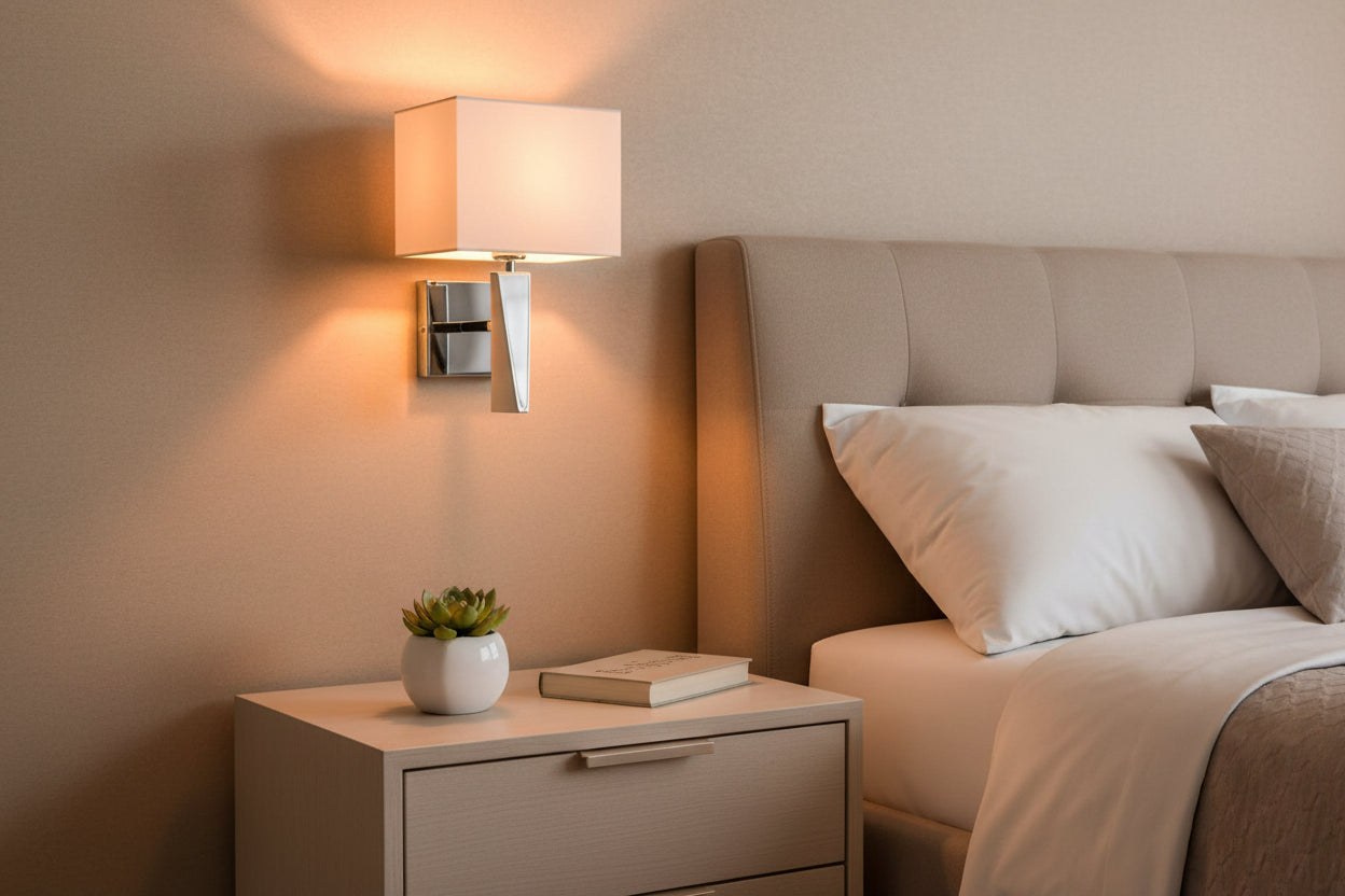 Mansion Single Wall Light- Polished Stainless Steel