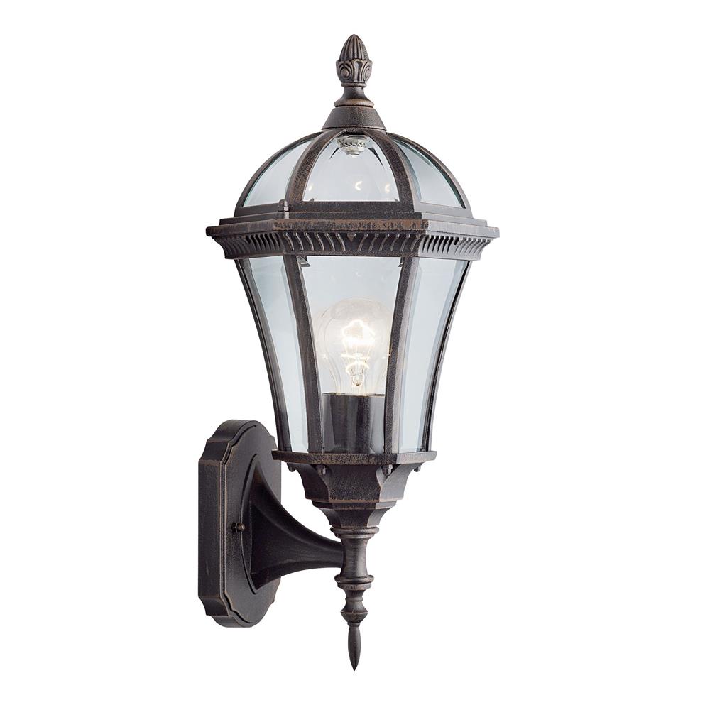 CAPRI UPLIGHT/OUTDOOR -ALUMINIUM, RUSTIC BROWN & GLASS,IP44