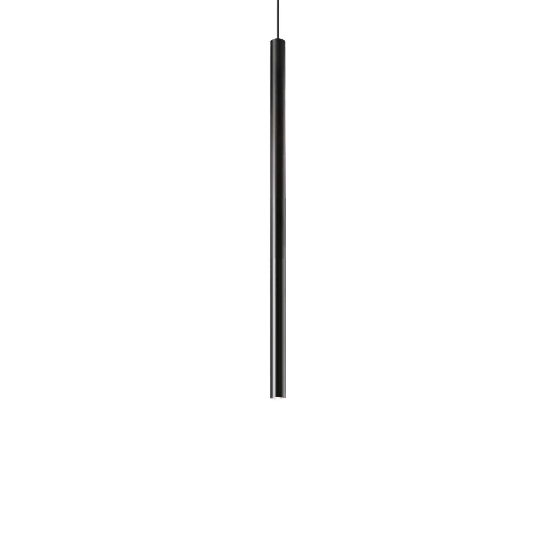 Ultrathin Pendant Light Fitting - White/Chrome/Black Finish