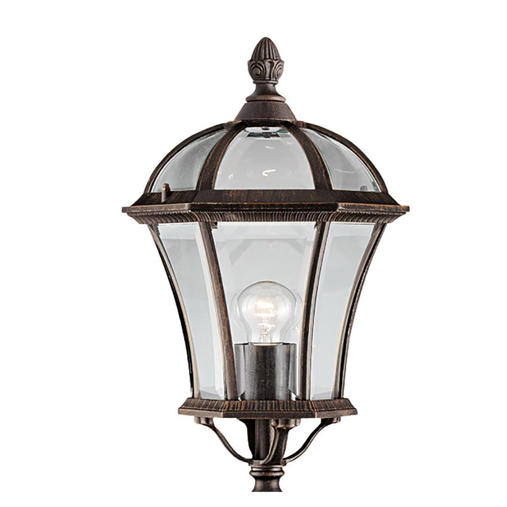 Capri 1/3Lt Post Light IP23 -  Rustic Brown