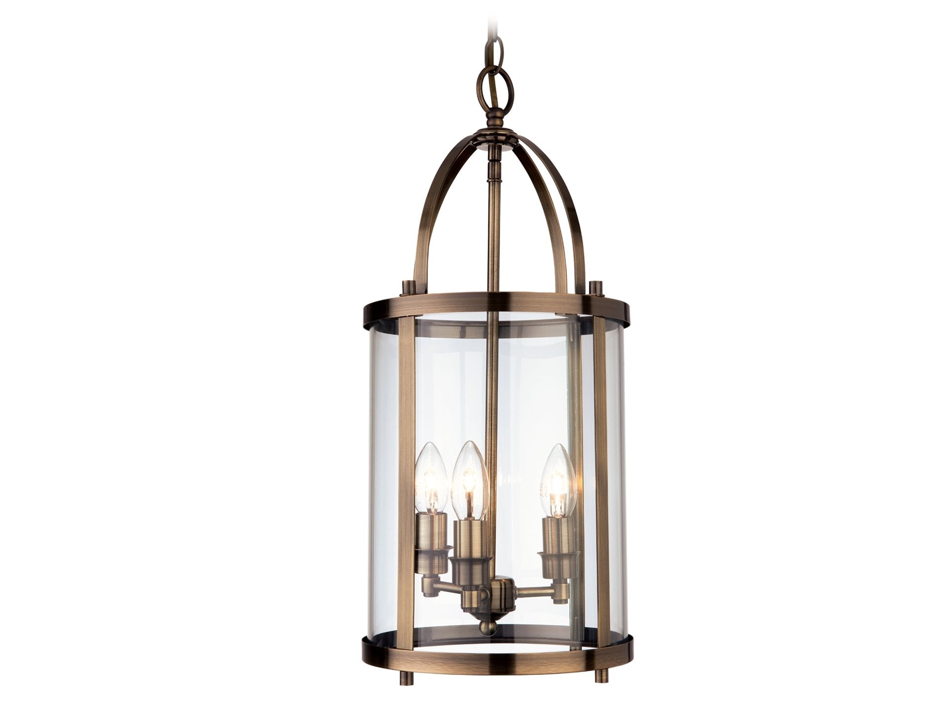 Imperial 3Lt Lantern - Antique Brass/ Chrome