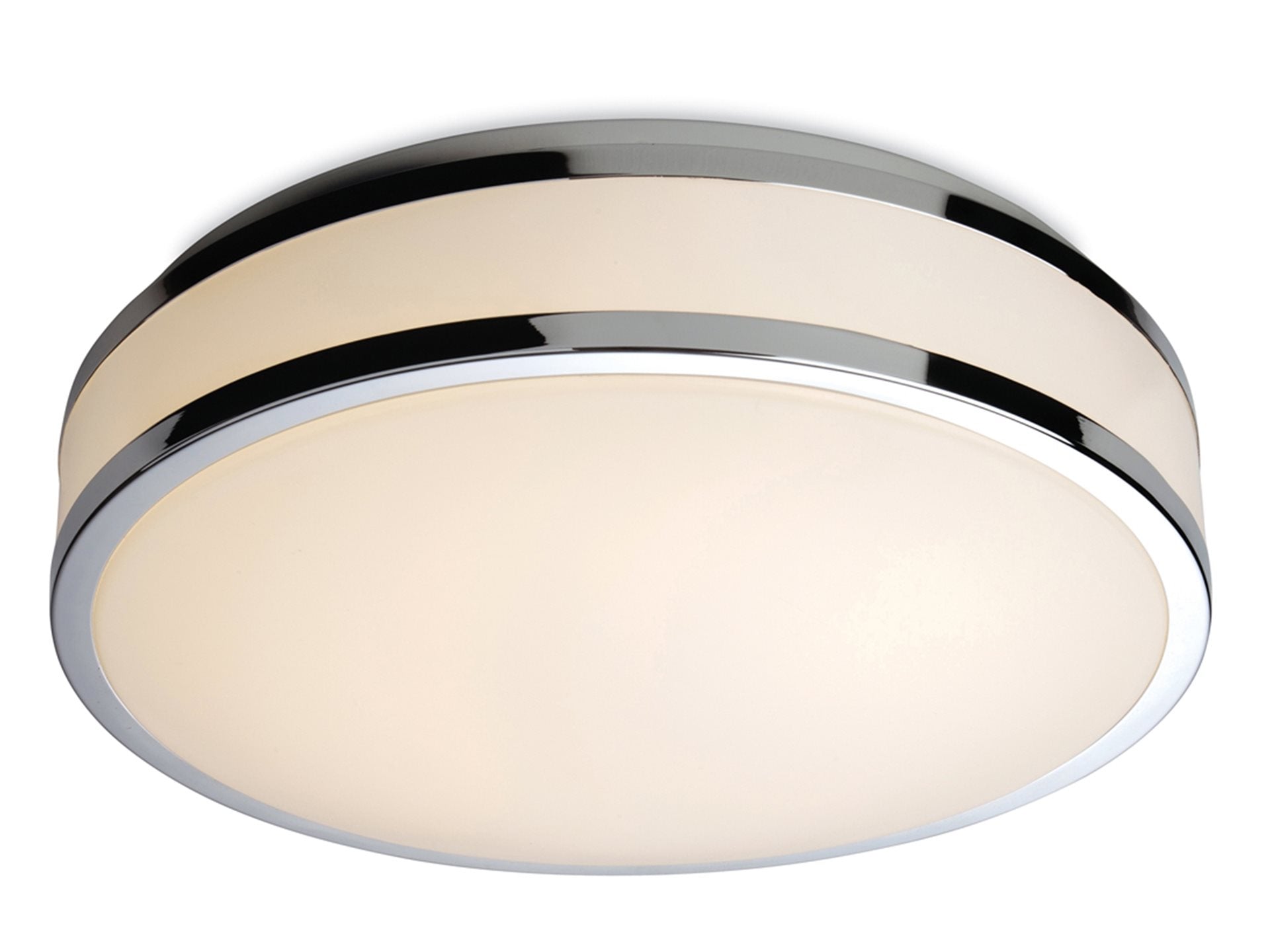 Atlantis LED Flush Ceiling Fitting- White Diffuser and Chrome Trim