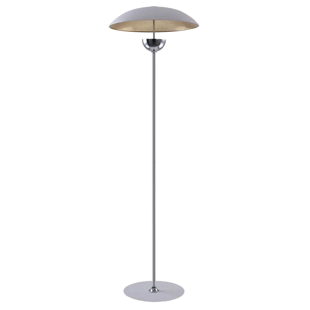 Sydney Floor Lamp Chrome with Matt White & Gold Base