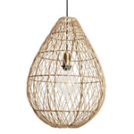 Coastal Rattan Ceiling Pendant Light - 16 inch - Drop