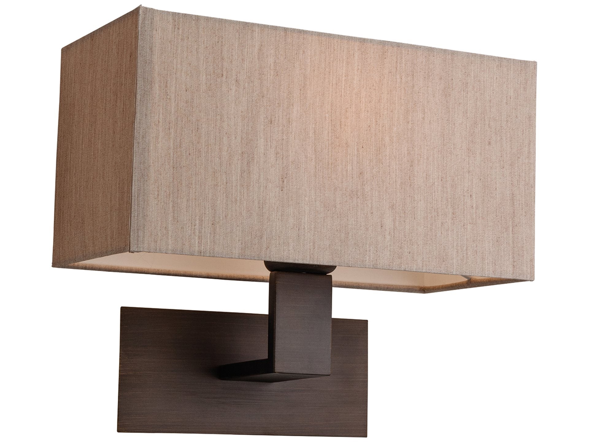 Prince Single Wall Light- Bronze with Oyster Shade