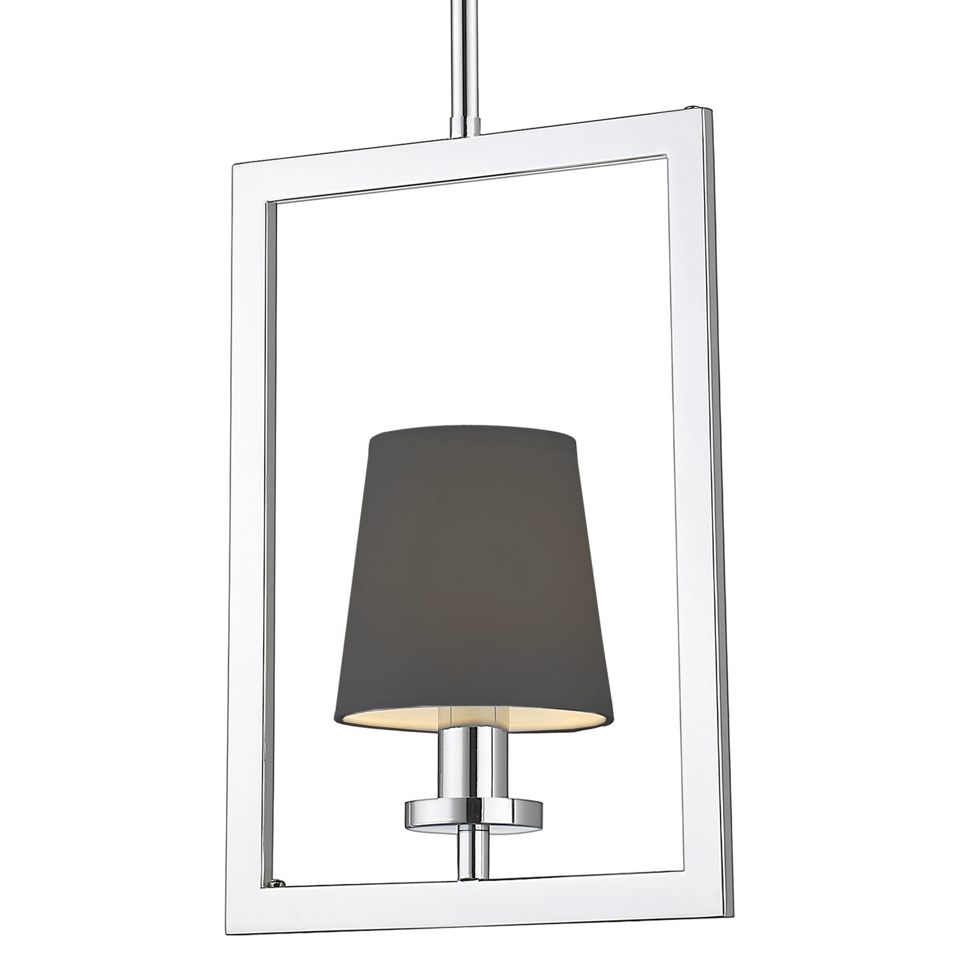 London 1Lt Centre Ceiling Light - Chrome & White/Chrome & Black Finish