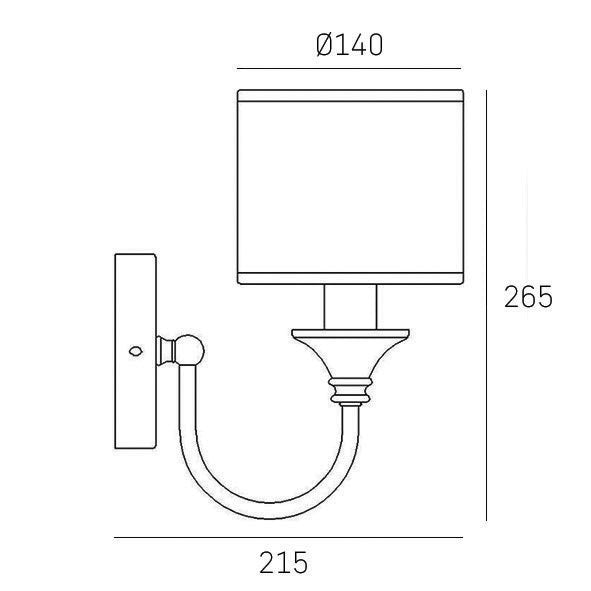 Abu Dhabi 2 Wall Light - Silver/Brass