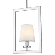 London 1Lt Centre Ceiling Light - Chrome & White/Chrome & Black Finish