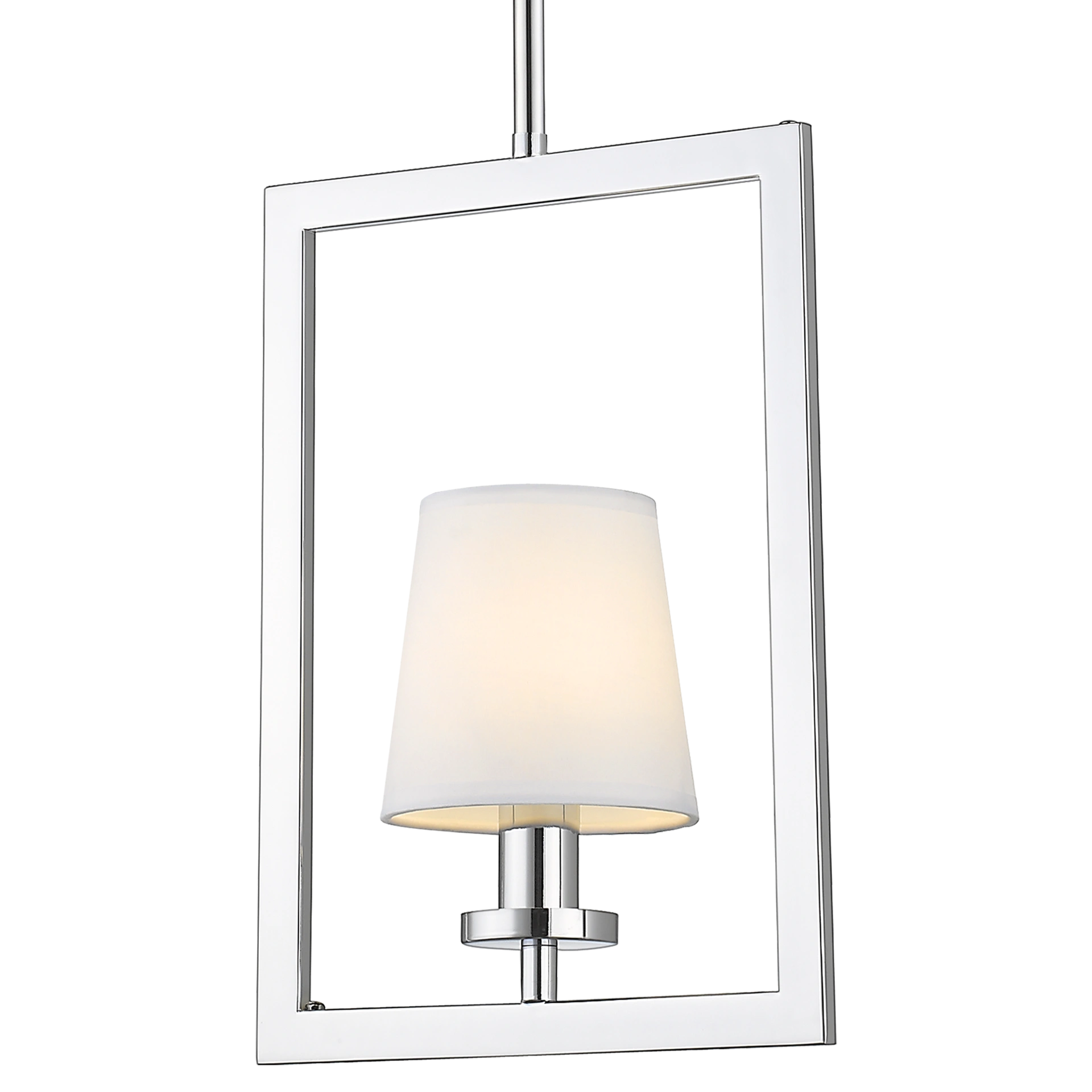 London 1Lt Centre Ceiling Light - Chrome & White/Chrome & Black Finish