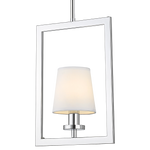 London 1Lt Centre Ceiling Light - Chrome & White/Chrome & Black Finish