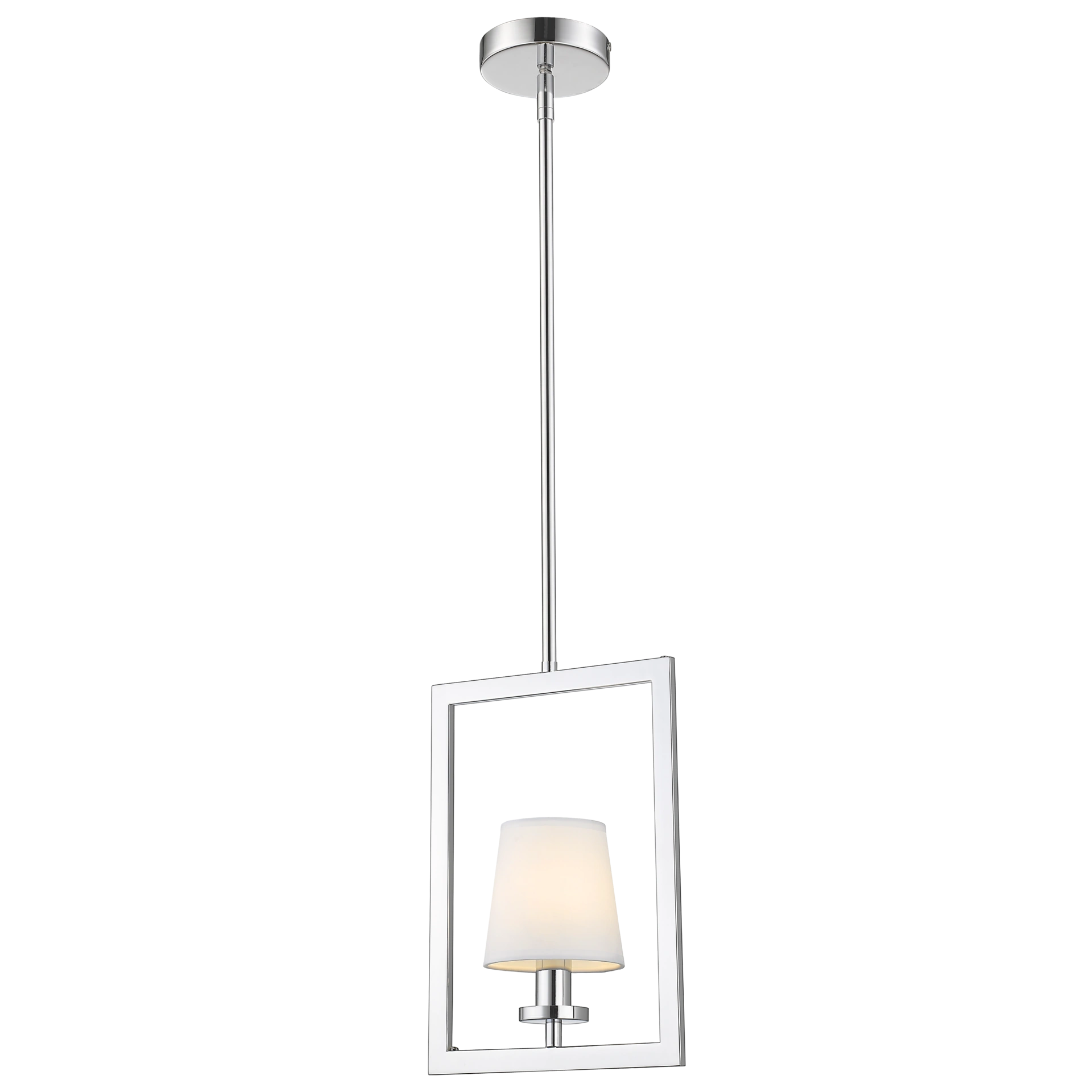 London 1Lt Centre Ceiling Light - Chrome & White/Chrome & Black Finish