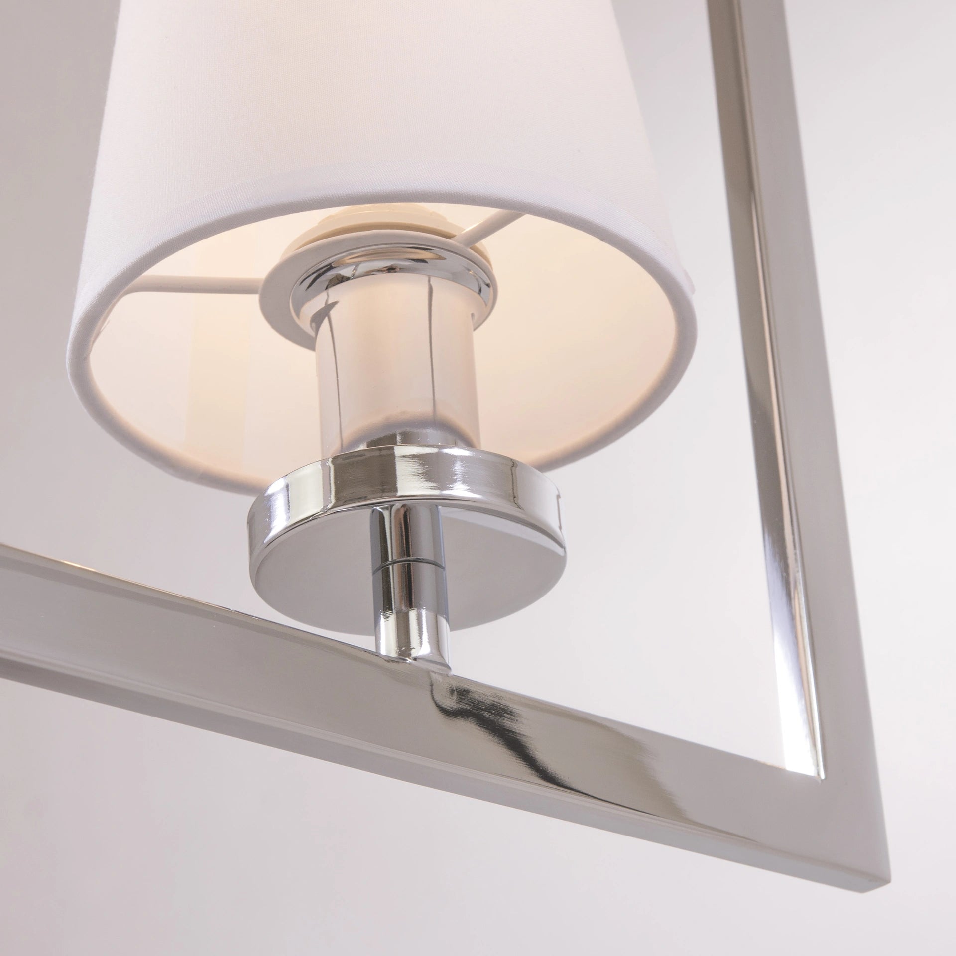 London 1Lt Centre Ceiling Light - Chrome & White/Chrome & Black Finish