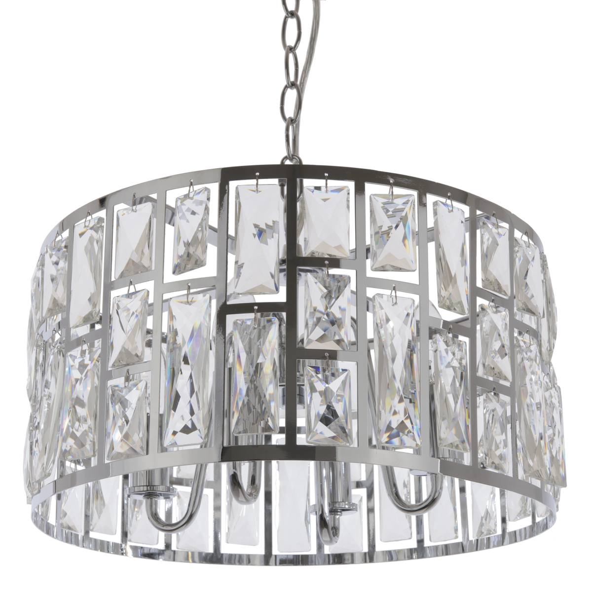 Kyiv 4Lt Crystal Centre Ceiling Light - Silver Finish