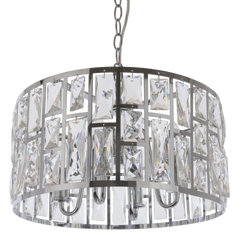 Kyiv 4Lt Crystal Centre Ceiling Light - Silver Finish