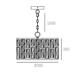 Kyiv 4Lt Crystal Centre Ceiling Light - Silver Finish
