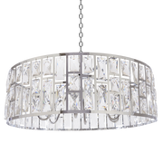 Kyiv 6Lt Crystal Centre Ceiling Light - Silver Finish