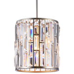 Kyiv 1Lt Crystal Pendant Light - Champagne Finish
