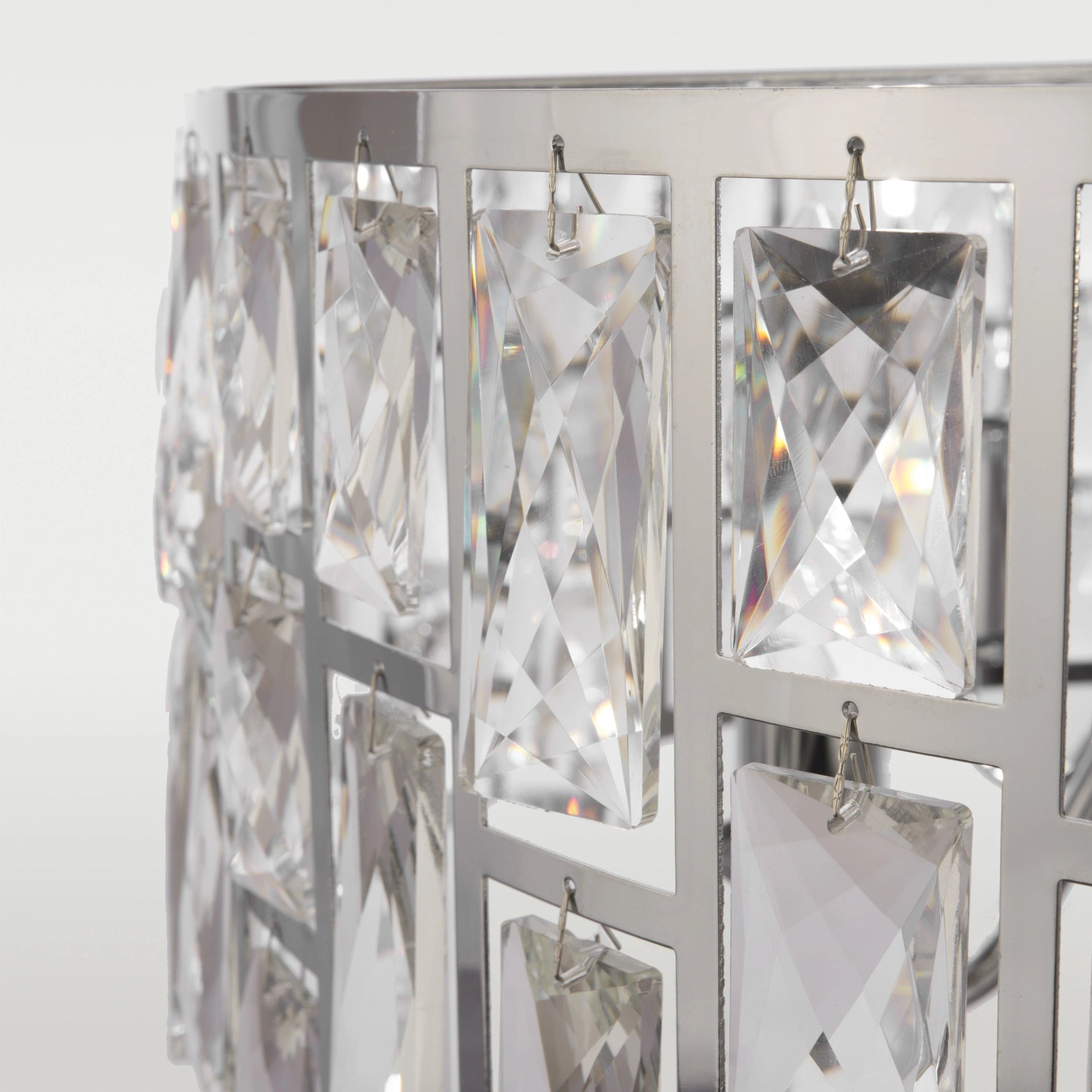 Kyiv 6Lt Crystal Centre Ceiling Light - Silver Finish