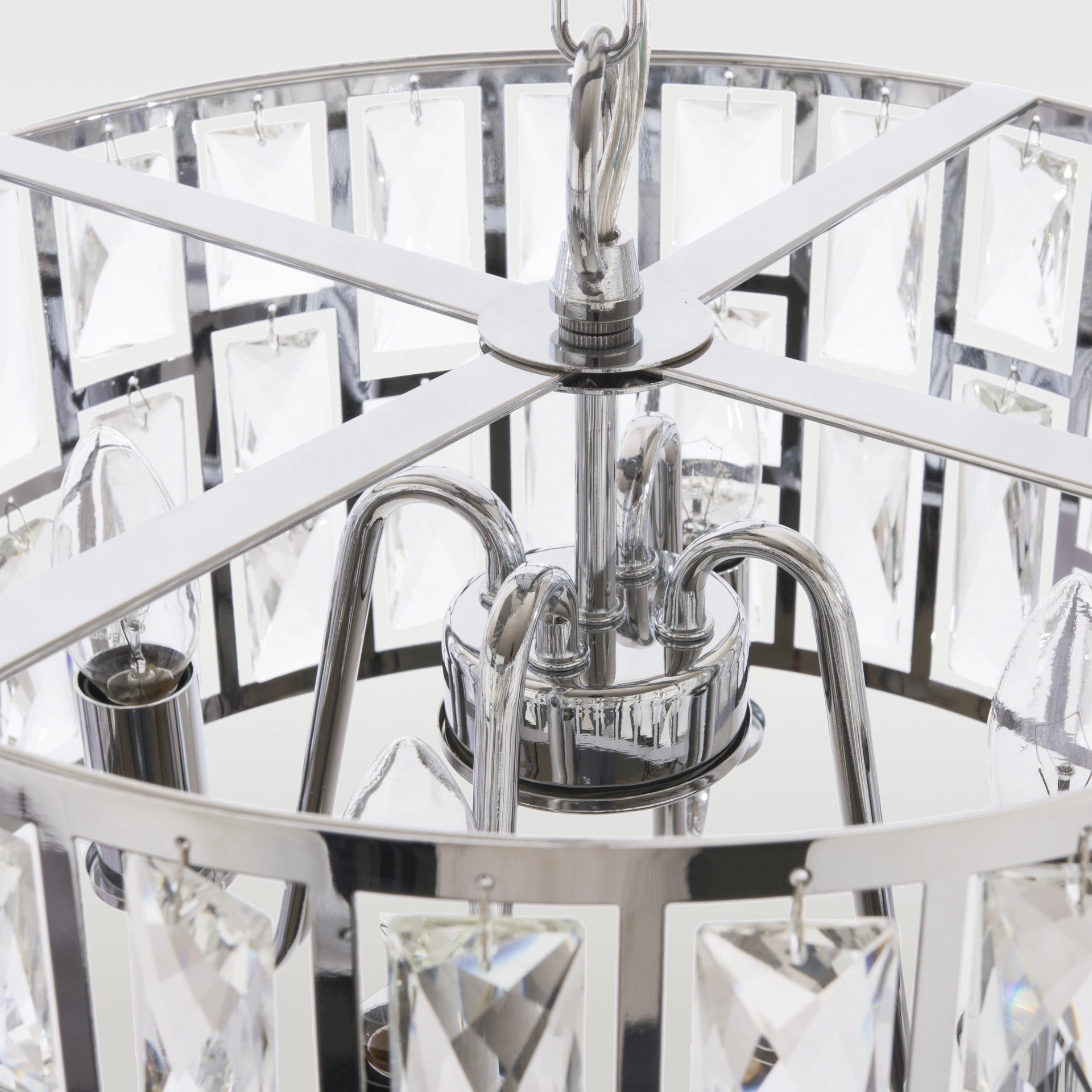 Kyiv 4Lt Crystal Centre Ceiling Light - Silver Finish