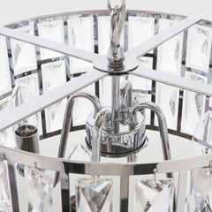 Kyiv 4Lt Crystal Centre Ceiling Light - Silver Finish