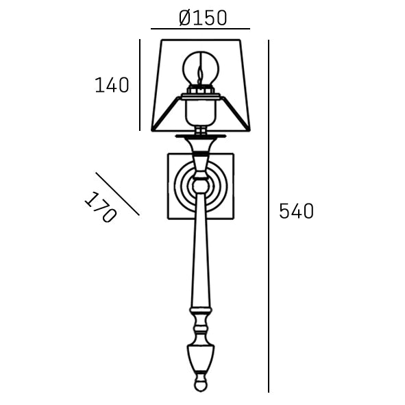 Austin 1Lt Wall Lamp - Various Finish