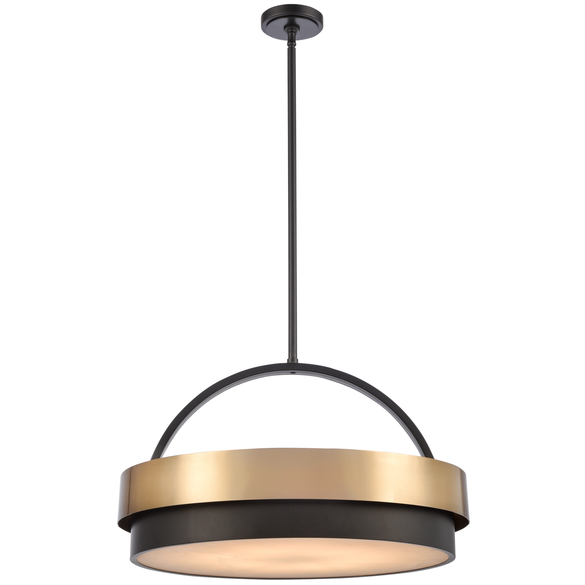 Coburg 4Lt/6Lt Dual Mount Pendant - Brass Finish