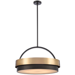 Coburg 4Lt/6Lt Dual Mount Pendant - Brass Finish