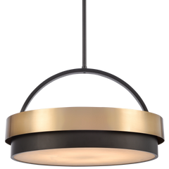 Coburg 4Lt/6Lt Dual Mount Pendant - Brass Finish