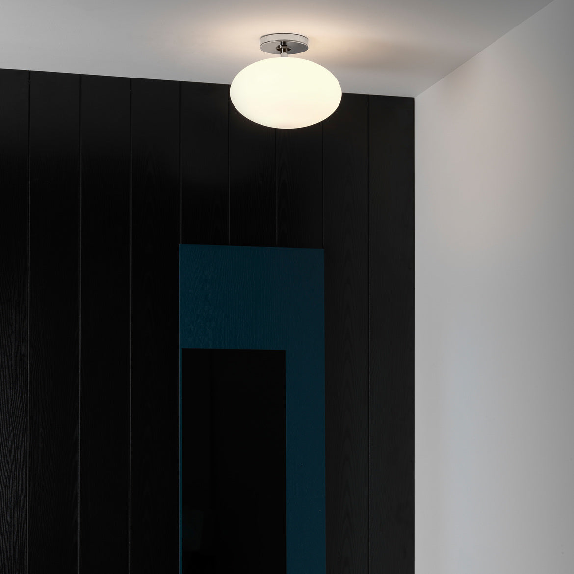 Zeppo Ceiling Matt Black/Polished Chrome