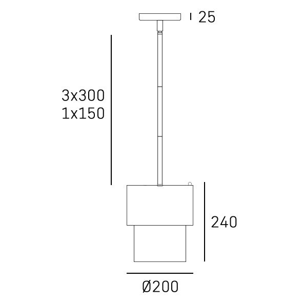 Coburg 1Lt Single Pendant - Brass Finish