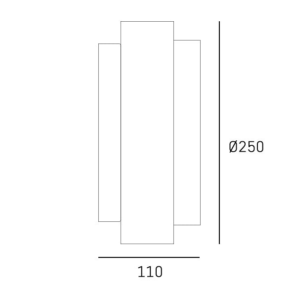 Coburg 1Lt Wall Light - Brass Finish