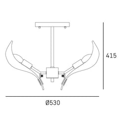 Cannes Ceiling Semi Flush  Light