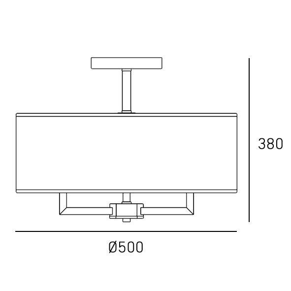 Lille 4/5Lt Semi-Flush Fitting - Brass/Nickel