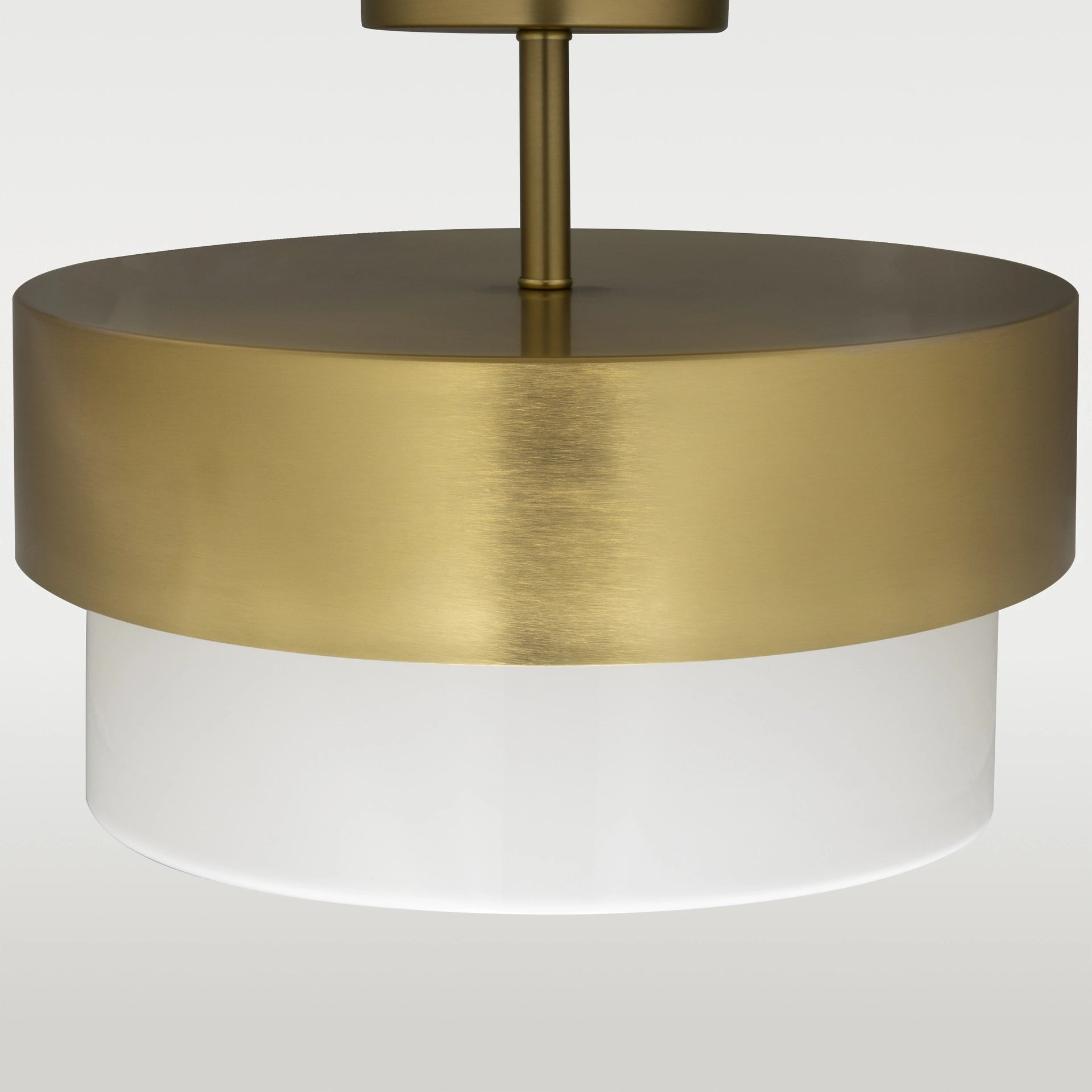 Cork 3Lt Semi Flush Ceiling Light - Brass Finish