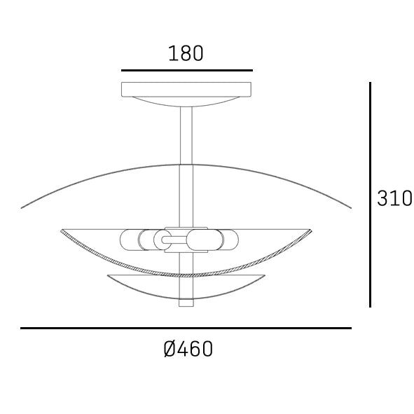 Drayton Semi Flush Ceiling Light