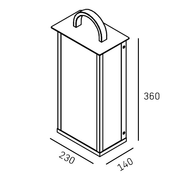 Malibu IP23 Outdoor Wall Lantern - Various Sizes